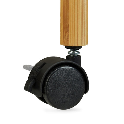Side table with wheels and 2 levels