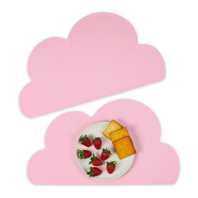 Silicone Cloud Placemats for Kids, Set of 2