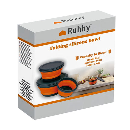 Silicone foldable bowls - 3 pcs. Ruhhy 20781