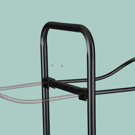 Silver Metal Ball Rack with 4 Shelves and Basket