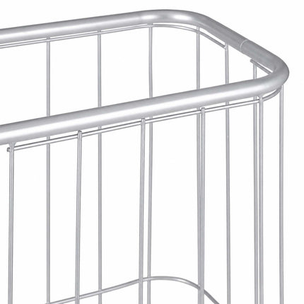 Silver Metal Ball Rack with 4 Shelves and Basket