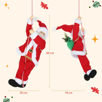 Singing Climbing Santa 60cm with Gift and Sound