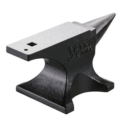 Single Horn Blacksmith Anvil, 25 lb Cast Steel, Hardy Hole