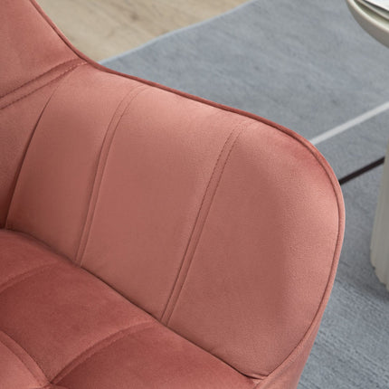 Scandinavian velvet armchair with raised legs - 68.5 x 61 x 72.5 cm