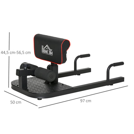 Adjustable 3-in-1 Sissy Squat & Leg Trainer, steel, black