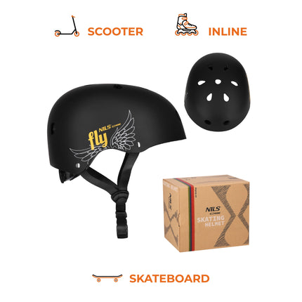 Skate Helmet, Adjustable Dial Fit, Gold, L 58-61 cm