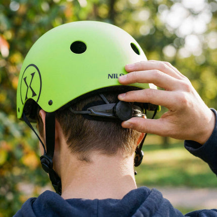 Skate Helmet, Adjustable Dial, Green M 55–58 cm