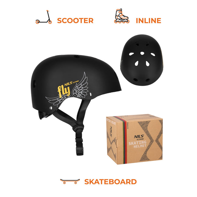 Skate Helmet, Gold, M 55-58 cm, Dial Fit, 11 Vents