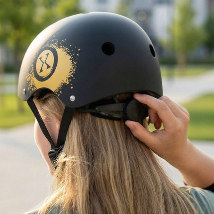 Skate Helmet, Gold, M 55-58 cm, Dial Fit, 11 Vents