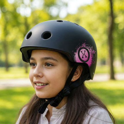 Skate Helmet, Pink, XS 48-52 cm, Dial Fit, 11 Vents