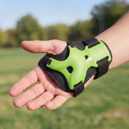 Skate Protective Gear Set – Wrist Elbow Knee, Green XS