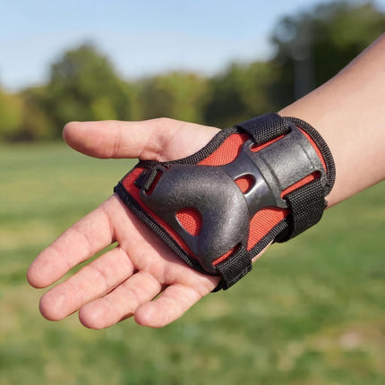 Skate Protective Gear Set – Wrist Elbow Knee Pads, Red S