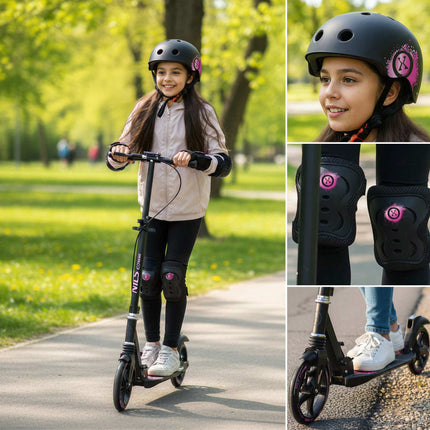 Skate Protective Gear Set – Wrist Elbow Knee, Pink M