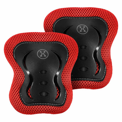 Skate Protective Gear Set, Wrist Elbow Knee, Red M