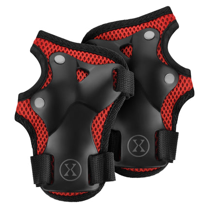 Skate Protective Gear Set, Wrist Elbow Knee, Red M