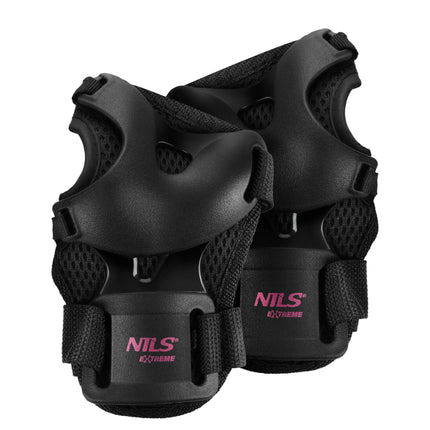 Skate Protective Gear Set, Wrist Elbow Knee, XL Pink