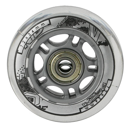 Skateboard Wheels 72x24 82A, Transparent, ABEC-7 Bearings Set