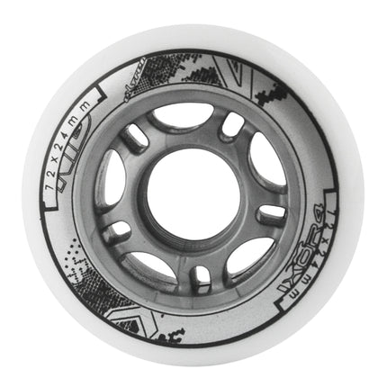 Skateboard Wheels 72x24mm 82A White (Set of 4)