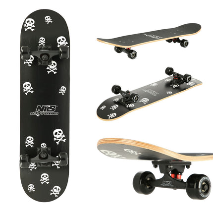Skateboard with Skulls Design, Durable Deck