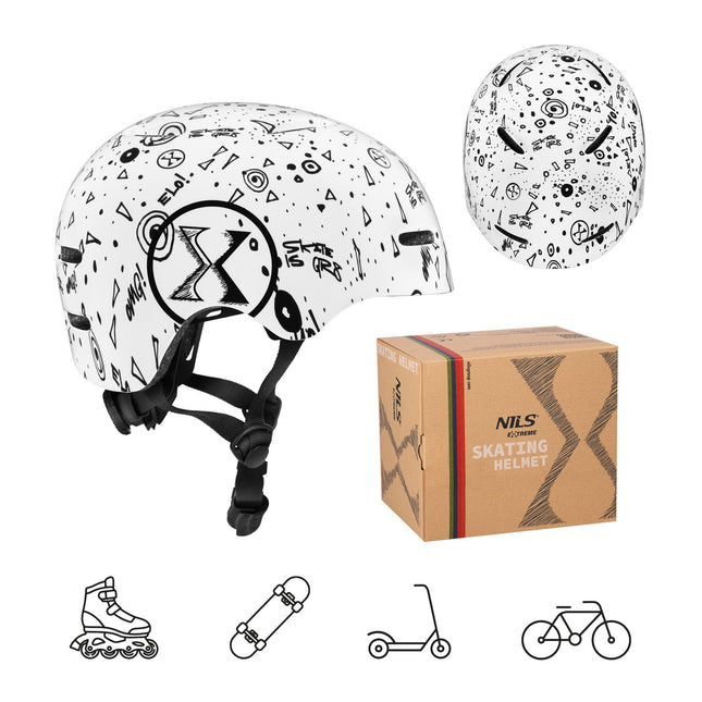 Skating Helmet, White, Size L (58-61cm), Lightweight