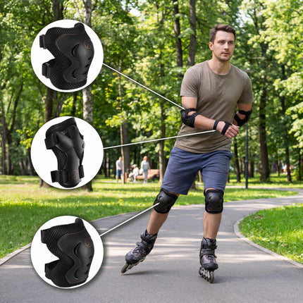 Skating Protective Gear Set, Wrist Elbow Knee, Size L
