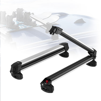 Ski And Snowboard Roof Rack, 6 Skis or 4 Boards, Lock