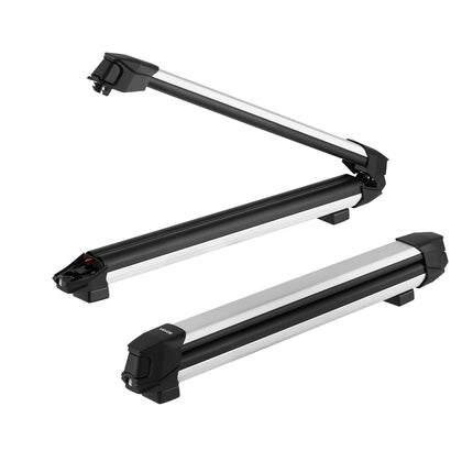 Ski And Snowboard Roof Rack, Lockable, 2-Pack Aluminum