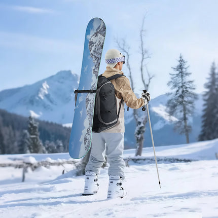Ski Boot Bag Backpack 65L, Waterproof Oxford, Board Straps