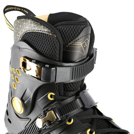 Slalom In-Line Skates, Black-Gold, Size 36