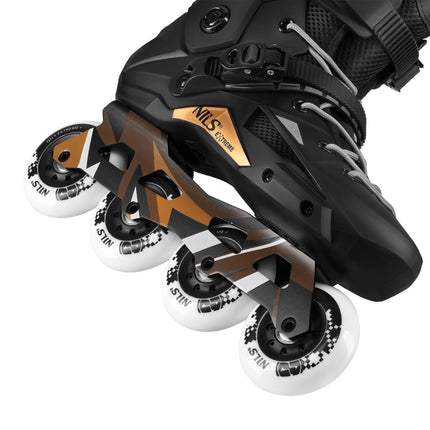Slalom Inline Skates, Black, Size 41, ABEC-9