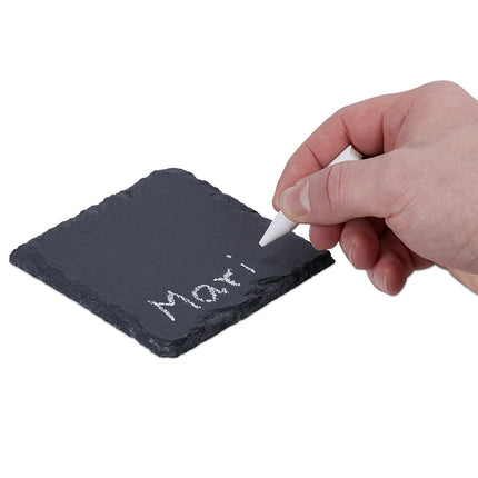 Slate Coasters Set, 20 Pieces, 10x10 cm