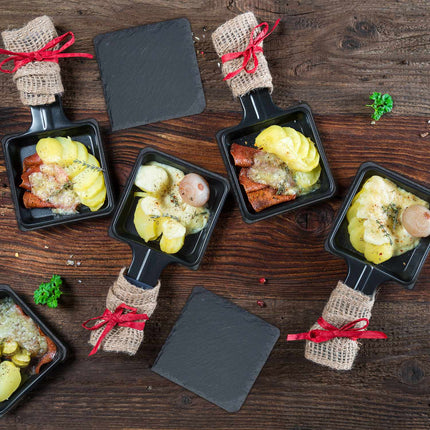 Slate Coasters Set of 12 – 10x10 cm Square Plates