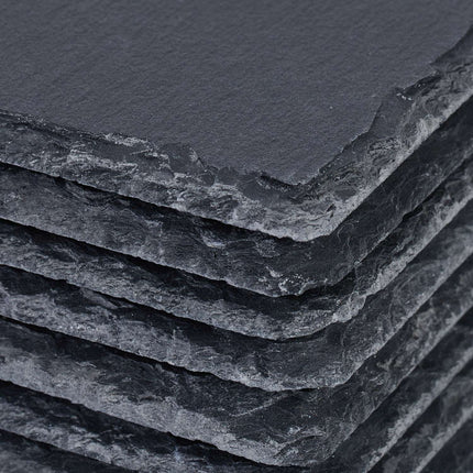Slate Coasters Set of 12 – 10x10 cm Square Plates