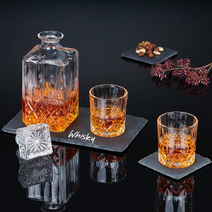 Slate Coasters Set of 16, 10x10 cm, Square