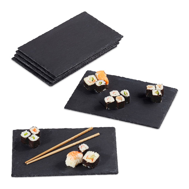 Slate tiles oblong in sets of 6