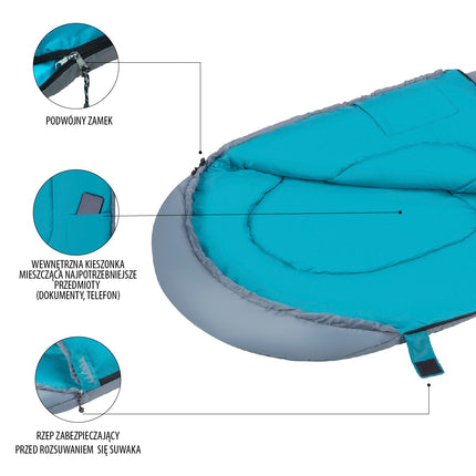 Sleeping Bag, Medium, Grey-Green, Lightweight