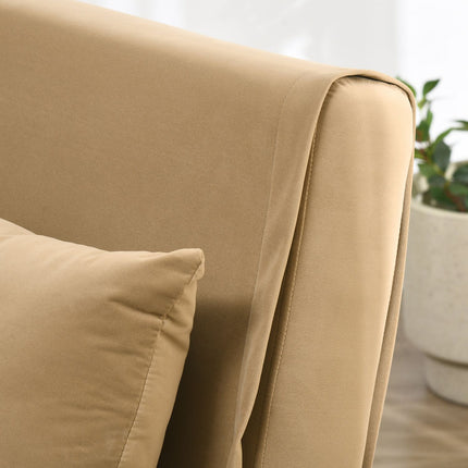 Folding velvet sofa bed, Upholstered Brown 77x88x83cm