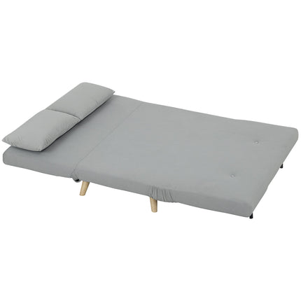 Folding velvet chair bed, adjustable, 250 kg capacity, gray