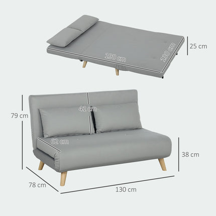 Folding velvet chair bed, adjustable, 250 kg capacity, gray