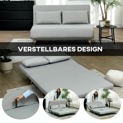 Folding velvet chair bed, adjustable, 250 kg capacity, gray