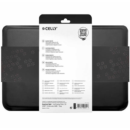 Sleeve for laptop 16" Artificial leather Black