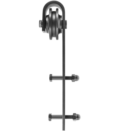 Sliding Barn Door Hardware Kit, 11 Ft Double, 330 Lb; Carbon Steel