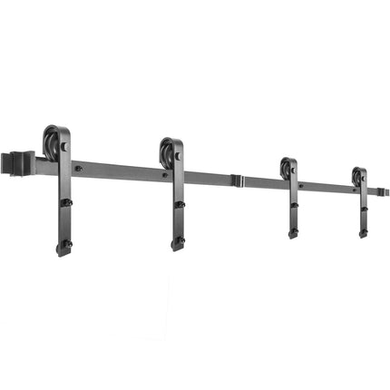 Sliding Barn Door Hardware Kit, 11 Ft Double, 330 Lb; Carbon Steel