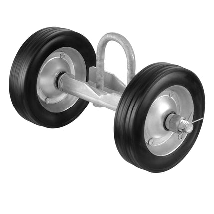 Sliding Gate Hardware Kit, 6 Inch Rollers, 600 lb, Black