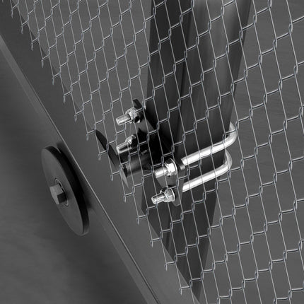 Sliding Gate Roller Kit, 4 Nylon Track Wheels, Steel Brackets