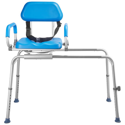 Sliding Shower Chair, 330 lb Swivel Tub Transfer Bench