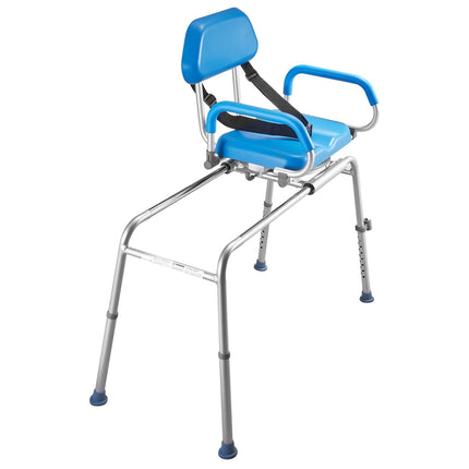 Sliding Shower Chair, 330 lb Swivel Tub Transfer Bench