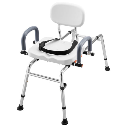 Sliding Shower Chair, 400 lb Swivel Tub Transfer Bench