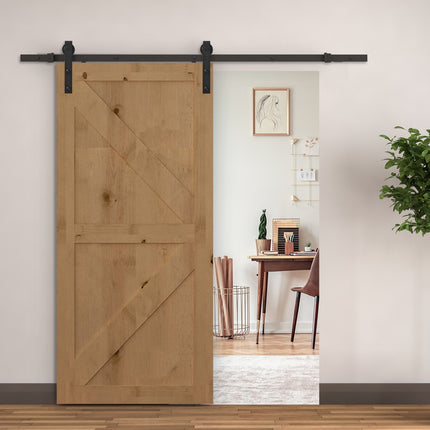 Sliding door fittings Set - 200cm Carbon steel Black