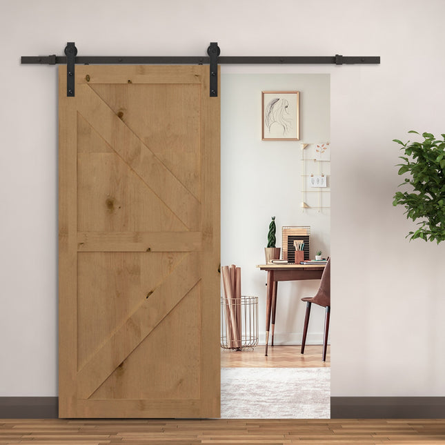 Sliding door fittings Set - 200cm Carbon steel Black
